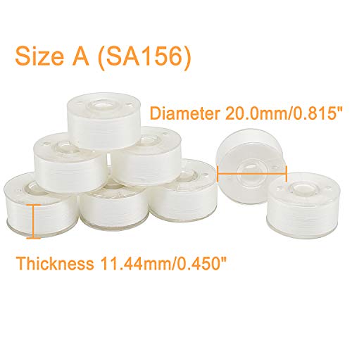 New brothread 25pcs Size A SA156 Prewound Bobbin Thread -20White+5Black - color: 60wt white+black