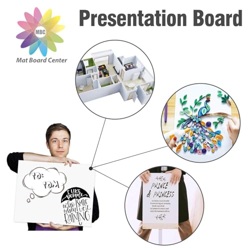 Mat Board Center Pack of 10 Acid-Free Foam Boards White 5x7 inch 1/8" Thick - color: White, size: 5x7
