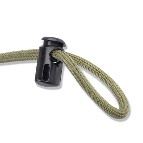 DYZD Plastic Cord Locks End Spring Stop Toggle Stoppers Multi-Colour (50PCS, Black)