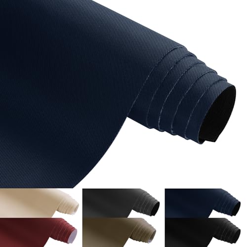 Thick Twill Fabric by The Yard, 58" W 0.75mm Polyester Twill Woven Lining Fabric Soft Excellent Luster Upholstery Fabric for Bags, Cushion, Chair, DIY Projects, 1 Yard Navy Blue - color: Navy Blue, size: Pre Cut - 1 Yard