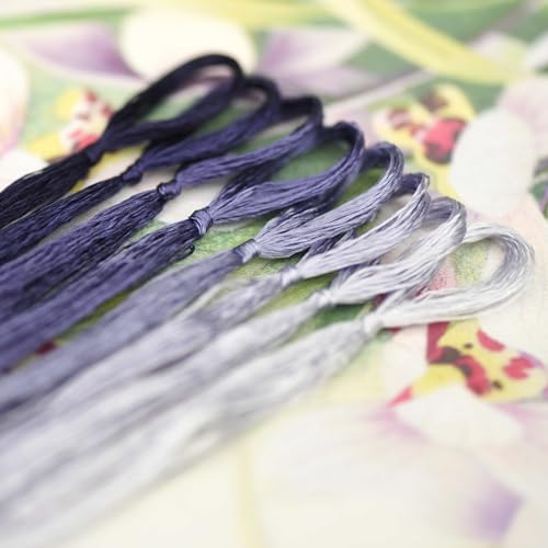 Natural 100% Mulberry Handmade Embroidery Silk Thread Silk Floss (87) - color: 87