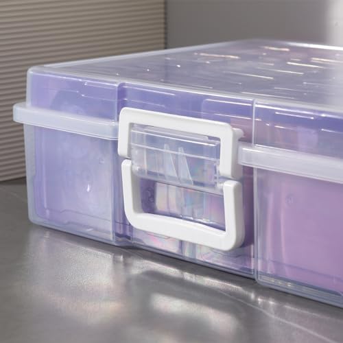 4"x6" Plastic Photo Storage Case with Purple 16 Inner Containers - color: Gradation Purple