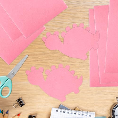 10PCS Pink Self Adhesive Felt Fabric Sheets Sticky Felt Sheets for Craft Supplies Art Home Making（8.3" x 11.8"/20 x 30cm） - color: Pink