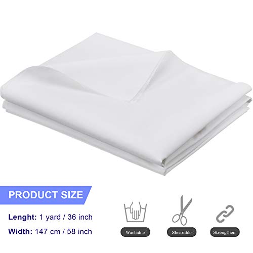Tatuo Cotton Fabric Soft Breathable Muslin Cloth,1.6 Yard X 1 Yard,White - color: White, size: 1.6 Yard X 1 Yard