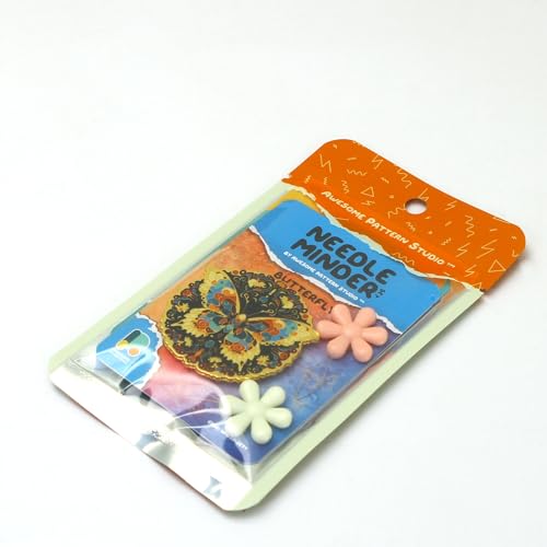 Awesome Pattern Studio Needle Minder Set – Butterfly Magnetic Needle Minder + 2 Needle Threaders. Enamel Pin for Cross Stitch, Embroidery and Craft - size: Butterfly Set #1