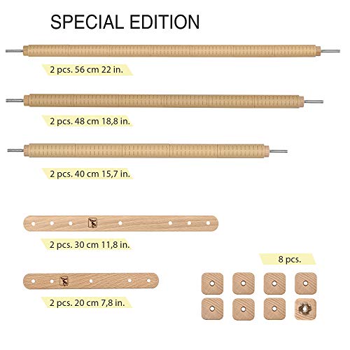 Arabeska Cross Stitch Scroll Frame Set with Plastic Clamps from Beech Hardwood Different Sizes (S/L/SE) (Large)