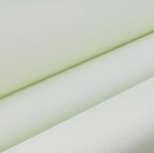 19" x 28" 14CT Counted Cotton Aida Cloth Cross Stitch Fabric (Light Green) - color: Light Green