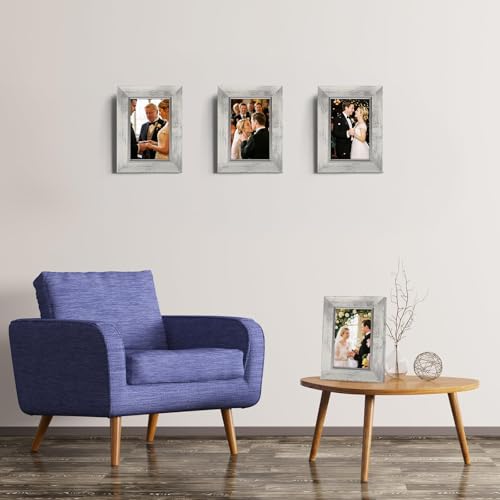 XUANLUO 4x6 Picture Frames Set of 4,Rustic Retro Photo Frame(White) - color: White-4pcs, size: 4×6 inch