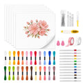 Zplontya 58PCS Needlepoint Canvas Starter Kit for Needlepoint&Cross Stitch - color: White