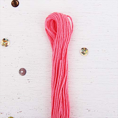 12 Skeins ThreadArt Cotton Embroidery Floss, Bright Pink - color: Bright Pink