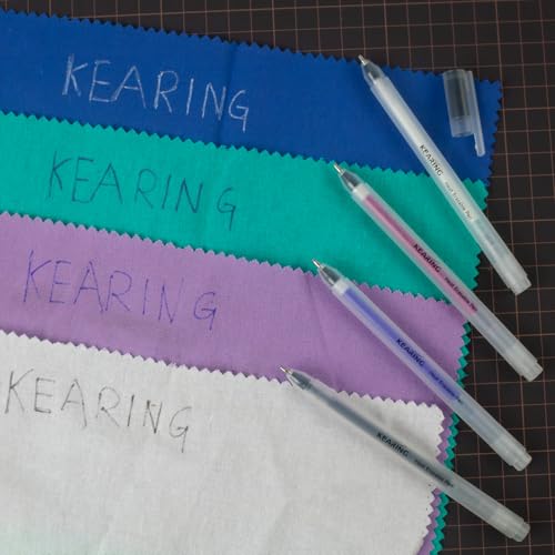 KEARING 4 Colors Heat Erasable Fabric Pens - Dual Removal Sewing Markers