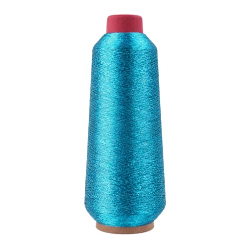 Mandala Crafts Metallic Teal Embroidery Floss for Sewing, 3281 Yard Spool - color: Teal, size: 3000M 3281 Yard