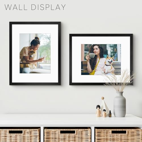Golden State Art 16x20 Black Picture Frame Mat for 11x14 Real Glass - color: Black, size: 16x20