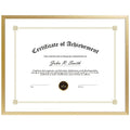 Golden State Art 8.5x11 Gold Aluminum Certificate Frame Real Glass Front - color: Gold (No Mat)