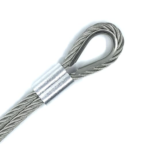 22 PCS M6 Stainless Steel Thimbles for 1/4 Inches Diameter Wire Rope - size: M6 Thimble - 22PCS