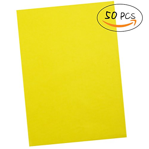 50 Pcs Carbon Transfer Paper Tracing Paper 11.7"×8.3" for Transfer Pattern on Wood, Paper, Canvas (Yellow) - color: Yellow