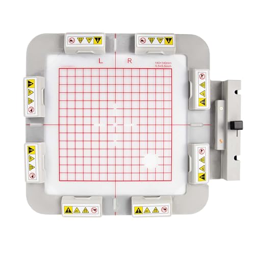 Brewland Magnetic Embroidery Hoop for Janome MC550E MC500E 5.5x5.5in - size: 5.5"x5.5"(140x140mm)-JA414MK