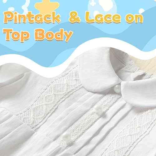 Booulfi Boy Baptism Outfits White Romper Fall Clothes Christening Gifts - color: White-4042, size: 0-3 Months