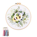 artcici Embroidery Kits Plant Flower Leaf English Letter Patterns for Beginners Adults, Full Range Embroidery Starter Kits Cross Stitch Needlework Supplies (Letter Q) - color: Letter Q