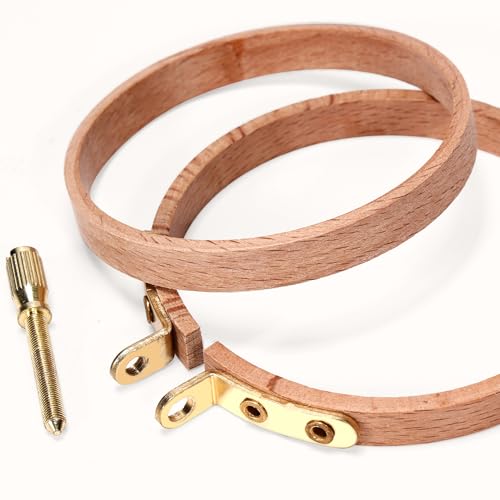Caydo 3 Pieces 3 Inch Embroidery Hoops, Beech Wood - style: 3PCS 3 Inch