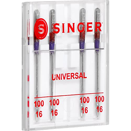 SINGER 04741 Regular Point Needles, Size 100/16, 5 Count - style: 100/16