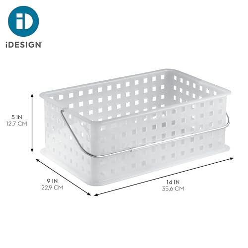iDesign Portable Shower Caddy Basket, Set of 3, Clear/Frost - style: Pack of 3