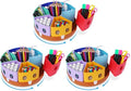 GAMENOTE Rotating Art Supplies Organizer - Lazy Susan Office School Supply for Kids Desk Organization and Storage Homeschool Craft Caddy Classroom Organization (Large) (Pack of 3) - size: Large, 11"d x 5"h (Pack of 3)
