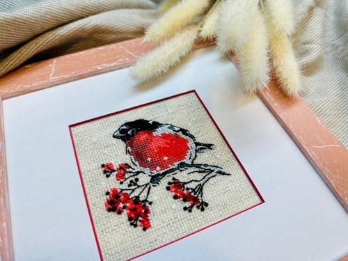 RIOLIS 2132 Winter Guest Counted Cross Stitch Kit 4 x 4 in - style: Winter Guest 2132