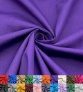 EOVEA - Cotton Polyester Fabric by The Yard – 60" Wide Broadcloth Fabric, Soft, Lightweight & Breathable Material for Lining, Curtains, Bedding, Skirts, Sewing Projects (Purple, 1 Yard) - color: Purple, size: 1 Yard