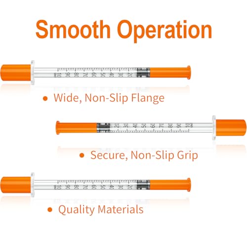1ml syringe, 29g 5/16 1cc syringe with needle, Individually, Pack of 100 - size: 1ml-29G 5/16", style: 100 Pack