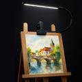 Black LED Easel Lamp Clip-On Art Light for Artists - 3 Colour Modes, 10-Level Dimmable Eye-Care Desk Lamp, Flexible 360° Gooseneck, USB Powered for Painting, Drawing, Headboards, Drafting Tables - color: Black