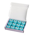 Rhapsody Pearl Cotton Thread Size 8 Crochet Thread Perle 12 Balls Set Hand Knitting, Embroidery, Sashiko, Cross-Stitch, Sewing, Needlepoint, DIY, Quilting (LT Bright Turquoise, Col. 432) - color: LT Bright Turquoise, Col. 432