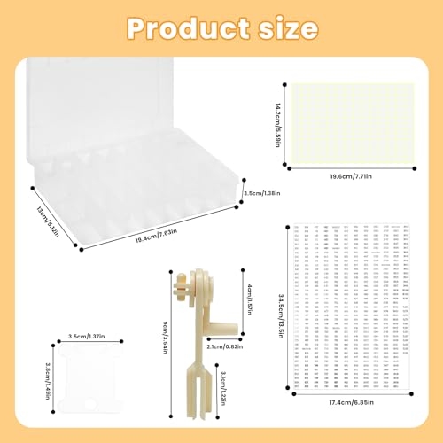 Embroidery Floss Bobbins Kit, Cross Stitch Thread Storage Set, Embroidery Floss Organizer with Bobbin Winder, Plastic Thread Organizer for DIY Craft Cotton Threads Sewing Storage