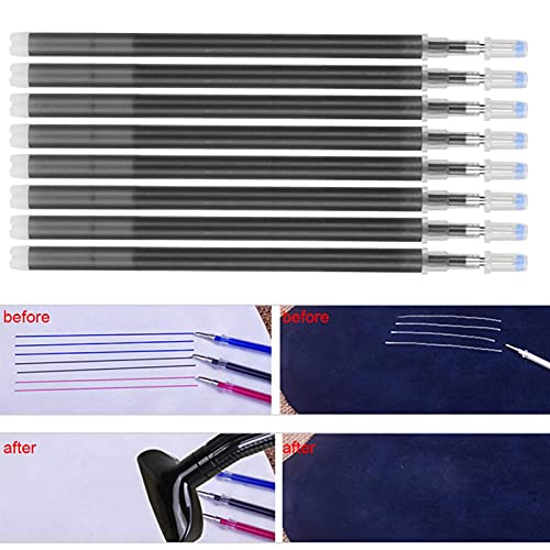 Heat Erasable Fabric Marking Pen Refills, 100-Piece Set, Black, for Sewing, Quilting and Dressmaking