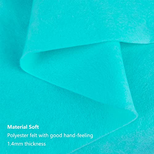 Jtnohx Craft Felt Sheets 1 Square Yard Felt Fabric Lake Blue 1.4mm - color: Lake Blue