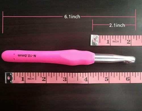 Yarniss Large Ergonomic Crochet Hooks Set 6.5mm 7.0mm 8.0mm 9.0mm 10.0mm - size: 5 Size(6.5~10.0mm)