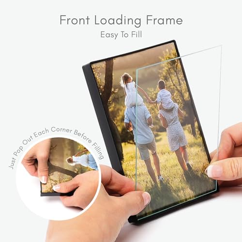 Mantello 5x7 Picture Frame Set - Front Loading 5 x 7 Frames - Display for Wall Artwork, Accent Piece, Photographs - Minimalist Tabletop & Desktop Decor - 12 Pack, Black - color: Black, size: 5x7 - 12 Pack