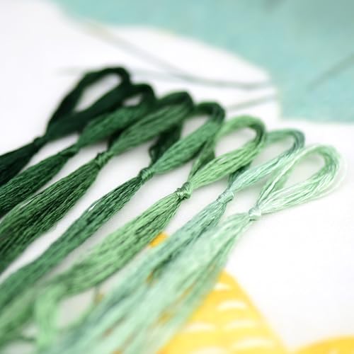 Natural Mulberry Silk Thread, Handmade Embroidery Floss Set, 7 Vibrant Colors, 110m Each 10 - color: 10