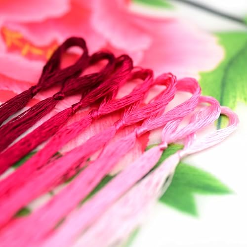 Natural 100% Silk Thread, Handmade Embroidery Thread Silk Floss 8 Colors 110m Each (09) - color: 09