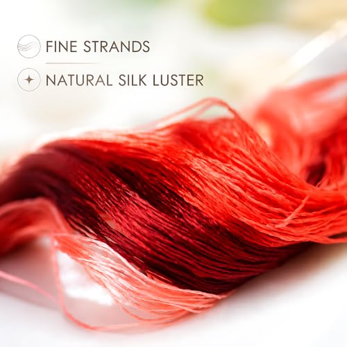 Mulberry Silk Floss Embroidery Thread Floss-Cross Stitch Threads China Silk Woven Jewelry Threads DIY Sewing Kits (42) - color: 42