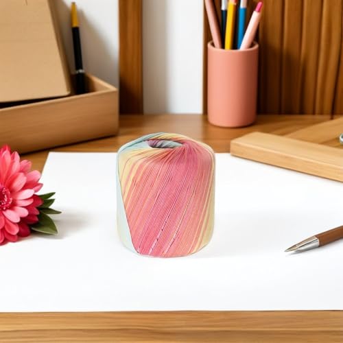 Healifty Rainbow Cotton Yarn Gradient Lace Thread for Hand Knitting Crochet Embroidery DIY Scarf Hat Shawl Sweater Blanket 1 Roll