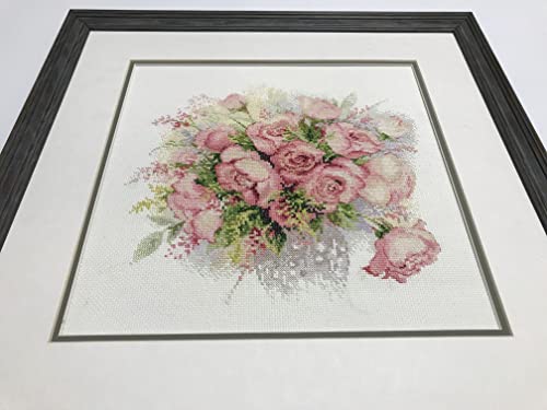 RIOLIS 1335 Watercolor Roses Counted Cross Stitch Kit 11.75 x 11.75 in