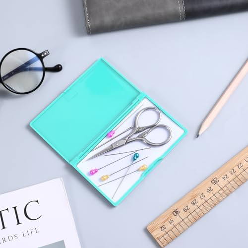 Piriuuo Magnetic Needle Case, Sewing Needle Holder Rectangle Magnetic Needles Holder Portable Sewing Needles Box Sewings Supplies for Pin Holders Organizer (Light Green) - color: Light green