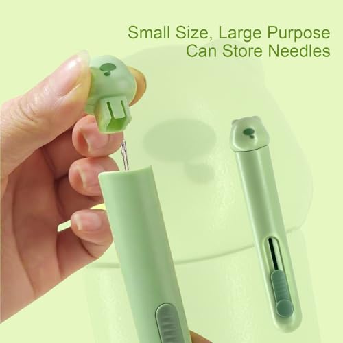 FLONSA 2 PCS Automatic Needle Threaders, 3 in 1 Seam Ripper Upgraded Stretchable Needle Threader for Hand Sewing Cross Stitch(Green) - color: Green