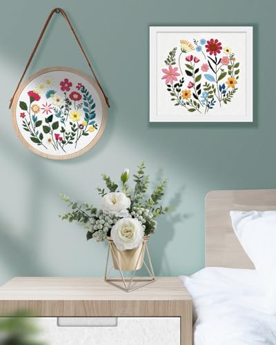 TINDTOP Embroidery Kit for Adult, Owl Embroidery Kit for Beginners Include Embroidery Cloth Hoops Threads for Craft Lover Hand Stitch with Embroidery Skill Techniques (Florals) - color: Florals