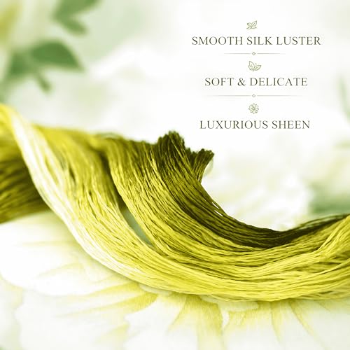 Natural 100% Silk Thread, Handmade Embroidery Thread Silk Floss 8 Colors 110m Each (99) - color: 99