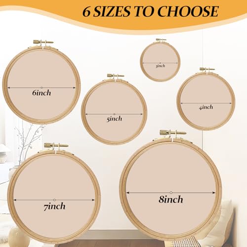 Opfiue 2 Pack 3 Inch Beech Wood Embroidery Hoop, Round - style: 3 Inch