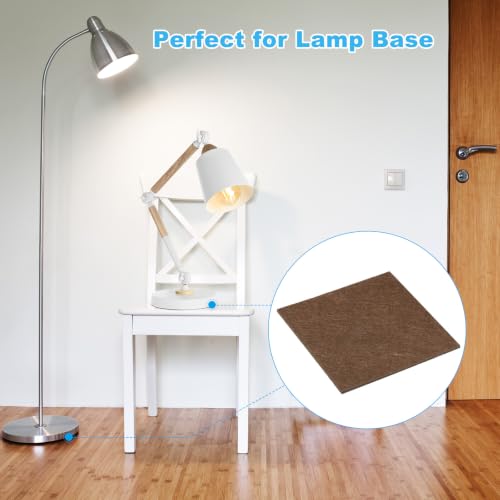 PATIKIL 4x4 Inch Square Coffee Felt Furniture Pad, 5 Pack, Anti-Scratch, Adhesive Backed - color: Coffee, size: 4x4 Inch
