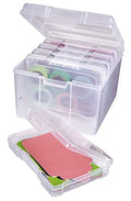 ArtBin 6947ZZ Photo & Craft Organizer Set, Large Box with [5] Plastic Storage Cases Inside, Clear - style: Large Box with 5-Pack inside