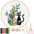 TINDTOP Embroidery Kit for Beginners Adult, Cat Embroidery Kit - color: Cat